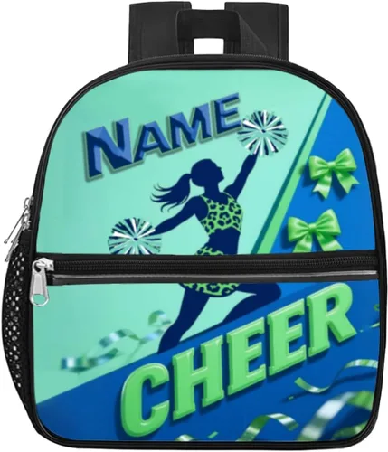 Miniatura 12 de Mochila transparente personalizada para niñas, mochila escolar de porristas de 12 x 6 x 12 pulgadas para mujeres, niños, adolescentes Azul