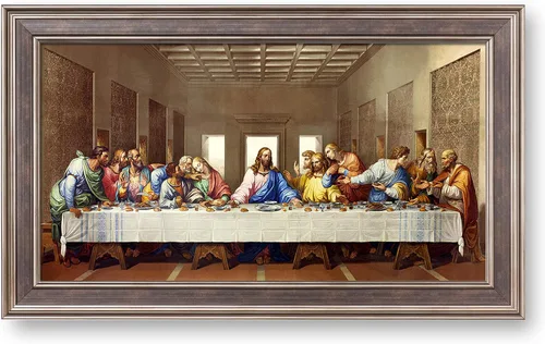 Miniatura 23 de A&T ARTWORK La Última Cena de Leonardo Da Vinci Las reproducciones de arte clásico mundial, impresiones de lienzo Giclee, arte de pared