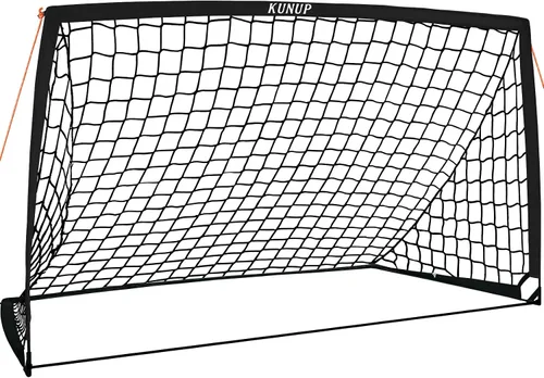Miniatura 25 de Portería de fútbol portátil de 5 x 3, 6 x 4, 9 x 5 pies, para patio trasero, red de práctica de fútbol plegable con bolsa de transporte para niños