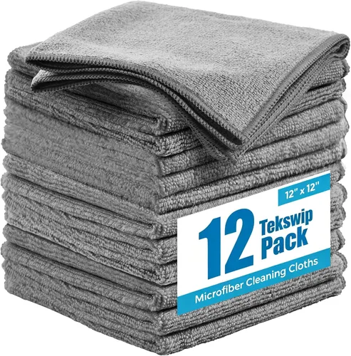 Miniatura 12 de Paño de limpieza de microfibra, paquete de 24, 12 x 12 pulgadas, varios colores Reutilizable Super Absorbente Suave Para La Cocina Casa Ventana