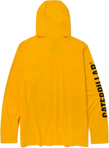 Miniatura 37 de Caterpillar Camisas largas con capucha para hombre con protección UPF 50, control de humedad y logotipo de gato en la manga