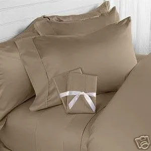 Elegance Linen ® Resistente a las arrugas, juego de sábanas de 1200 hilos, sedoso y lujoso, 4 piezas, bolsillos profundos para hasta 16 pulgadas,