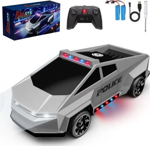 Miniatura 10 de Coche de Control Remoto, Vehículo RC Juguete, Camión RC de Alta Velocidad 20 KM/H Todo Terreno con 2 Faros y 2 Baterías Recargables, Juguetes