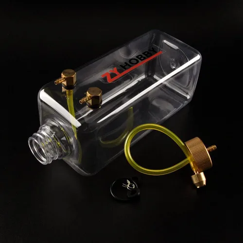 Miniatura 5 de ZYHOBBY Tanque de combustible RC 1000ML, botella de combustible de gas RC con plástico transparente para modelo de avión RC en EE. UU