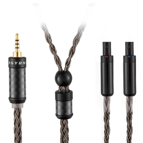 Cable equilibrado de 0.098 pulgadas compatible con Sennheiser HD800s, HD800, HD820s, HD820, HD8XX, Dharma D1000 16 núcleos actualización de repuesto