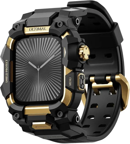 Miniatura 25 de ULTIMAL - Funda resistente con correa para Apple Watch 49mm, compatible con Apple Watch Ultra 3/2/1, cubierta protectora a prueba de golpes de grado