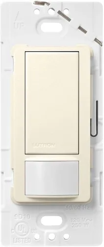 Miniatura 15 de Lutron Maestro Interruptor de luz con sensor de movimiento para interiores para baño, garaje, lavandería, cualquier bombilla, sensor de ocupación