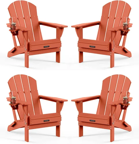 Miniatura 30 de MUCHENGHY Sillas Adirondack plegables, sillas de patio, sillas de césped, silla para exteriores, silla Adirondack de plástico, hoguera, resistente a