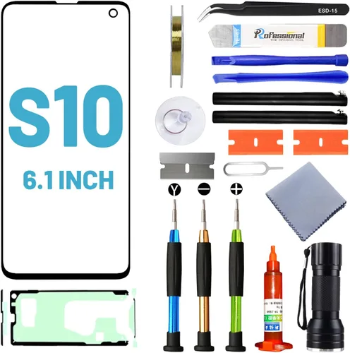 Reemplazo de pantalla para Samsung Galaxy S10, pantalla de repuesto para Galaxy S10 Series 6.1 pulgadas, kit de reparación de pantalla con adhesivo