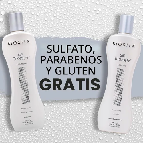 Miniatura 4 de BioSilk Silk Therapy Duo Set Champú y Acondicionador, Cuidado Capilar de Limpieza Suave Para un Brillo Increíble, Sin Sulfatos, Parabenos y Libre