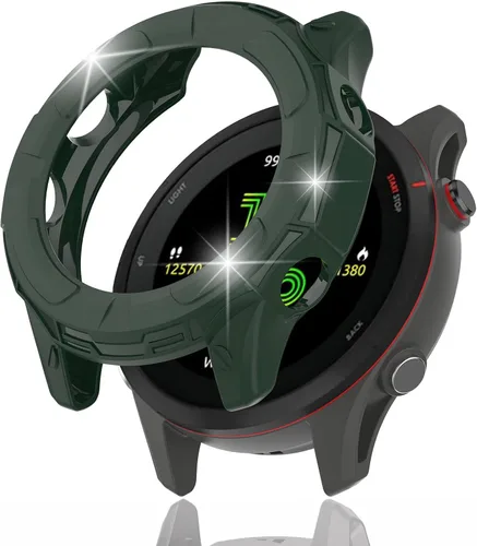 Miniatura 9 de Miimall Compatible con Garmin Forerunner 955 Caso, resistente a los arañazos, TPU Militar Funda de protección para Garmin Forerunner 955/955 Solar