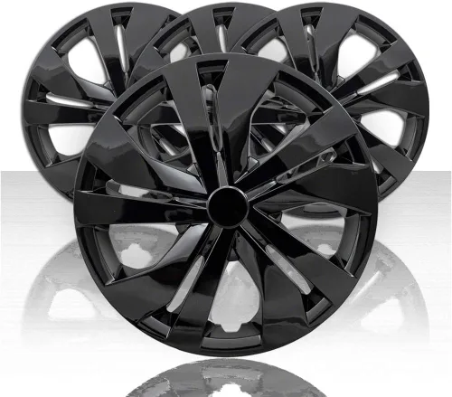 Juego de 4 fundas para ruedas de 15 pulgadas y 5 radios dobles para Nissan Versa Sedan/S 2020-2025, color negro brillante