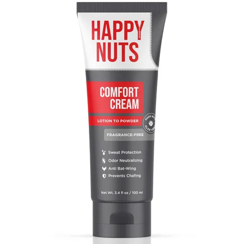 Miniatura 14 de HAPPY NUTS Desodorante en crema Comfort para hombres: defensa del sudor antirozaduras, control de olores, sin aluminio, esencial de viaje