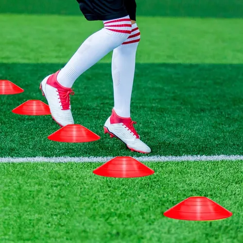 Miniatura 4 de Juego de entrenamiento de velocidad profesional y agilidad: incluye escalera de agilidad ajustable de 12 peldaños de 20 pies con bolsa de Azul