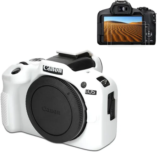 Miniatura 12 de Pocoukate Funda para cámara Canon EOS R100, cubierta protectora de silicona suave con protector de pantalla EOS R100, Accesorios para cámara sin