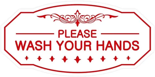 Miniatura 33 de Signs ByLITA Letrero de Victorian Please Wash Your Hands (plata cepillada) - Grande Brushed Silver