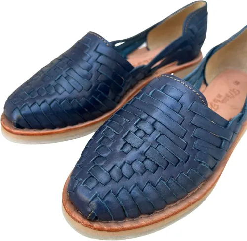 Miniatura 4 de Mexico en la Piel Sandalias Huarache de cuero. Zapatos planos cómodos para mujer.