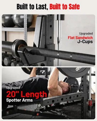Miniatura 5 de Mikolo M4 2.0 Smith Machine, All-in-One Home Gym Power Cage with LAT Pulldown & Cable Crossover, Squat Rack for Full Body Workouts