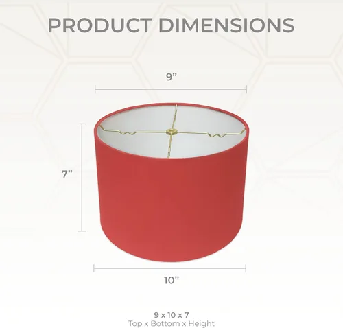 Miniatura 3 de Royal Designs, Inc. Pantalla de lámpara Shallow Drum Hardback, HB-610-10RED, Rojo, 9 x 10 x 7