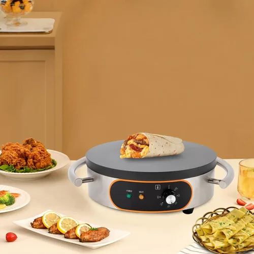 Miniatura 9 de Máquina eléctrica comercial del fabricante del crepé,Máquina para hornear panqueques,Bandeja de crepé eléctrica antiadherente sola temperatura