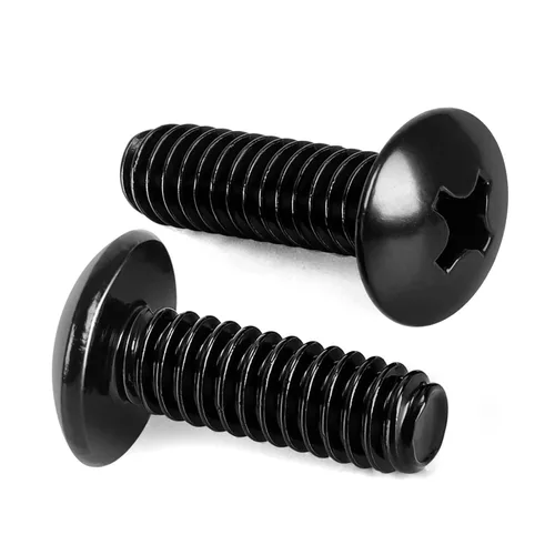 Miniatura 10 de Tornillos de máquina con cabeza de truss #6-32 x 1/4", acero inoxidable 304 18-8, acabado brillante, rosca completa, 100 unidades plateado