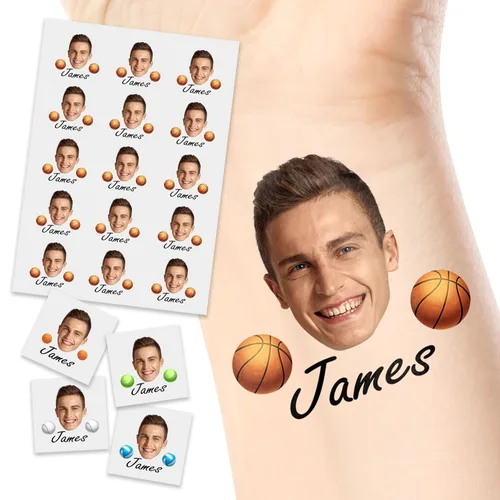 Tatuajes temporales personalizados, tatuajes faciales personalizados para cumpleaños, bodas, despedidas de soltera, 1 juego de 15 piezas patrón 21