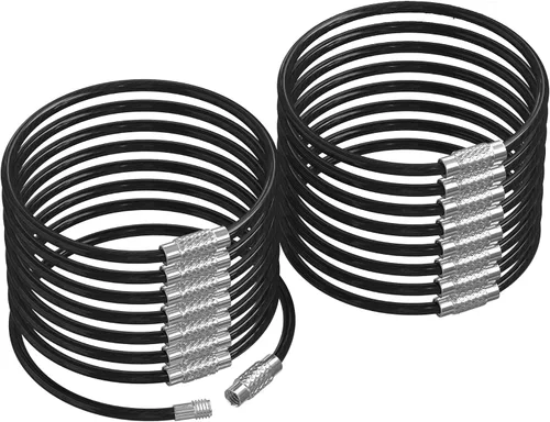 Llavero grande de alambre de cable para coche, llaveros de bucle resistente, anillos de mosquetón de acero inoxidable