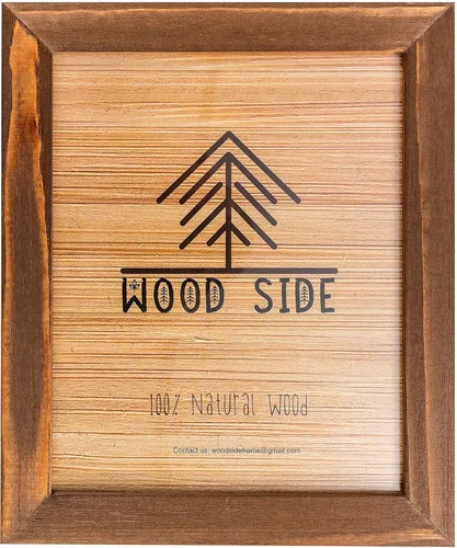 Miniatura 18 de Portarretratos tamaño póster de madera rústica Madera sólida natural ecológica ara montaje en pared con acabado rústico Gris antracita