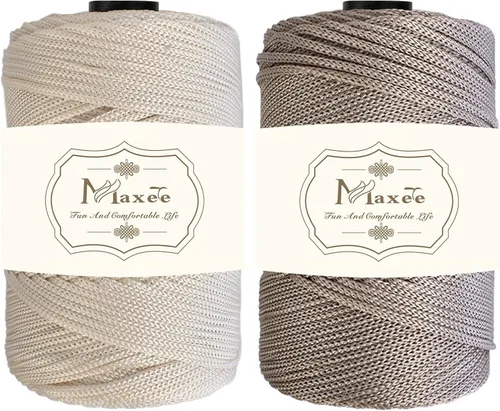 Miniatura 25 de Cordón de macramé premium de poliéster 3 mm × 218 yardas, cordón de macramé 100% polipropileno de 3 mm, ideal para crochet, colgadores de pared, 30