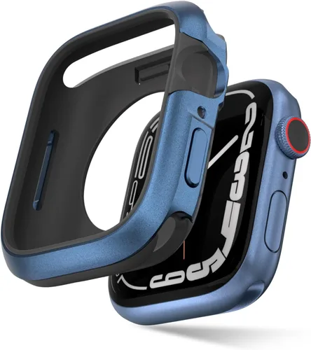 SwitchEasy Odyssey - Funda de aluminio de grado aeronáutico para Apple Watch Series 9/8/7 de 1.614 in, con parachoques interior que absorbe los Azul