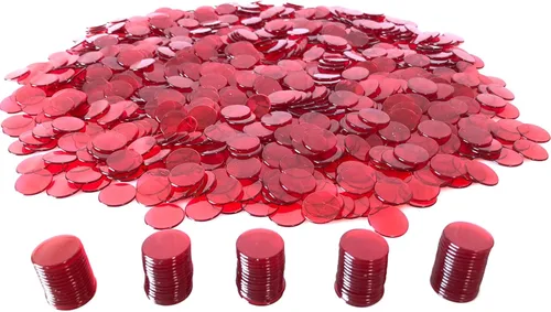 Miniatura 4 de YH Poker 1000 fichas de marcadores de fichas de bingo, discos de plástico, contadores de fichas para juegos de bingo, ideal para fiestas