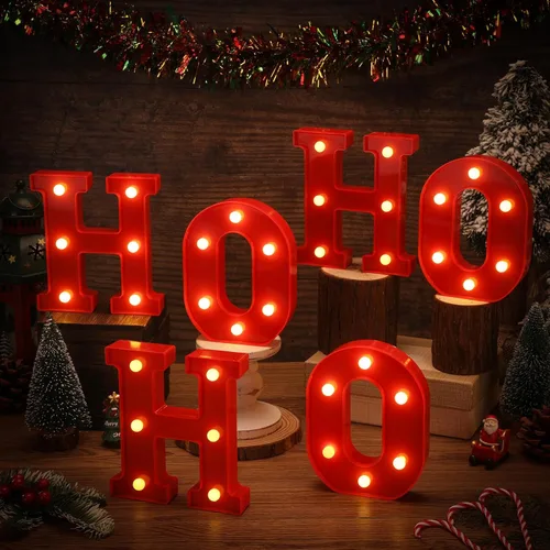 Miniatura 10 de VIHOSE Letrero de Luces LED en Forma de Letras para el Día de San Valentín, Decoración de Mesa, Letras Iluminadas a Pilas para Hogar, Bares, XO XO