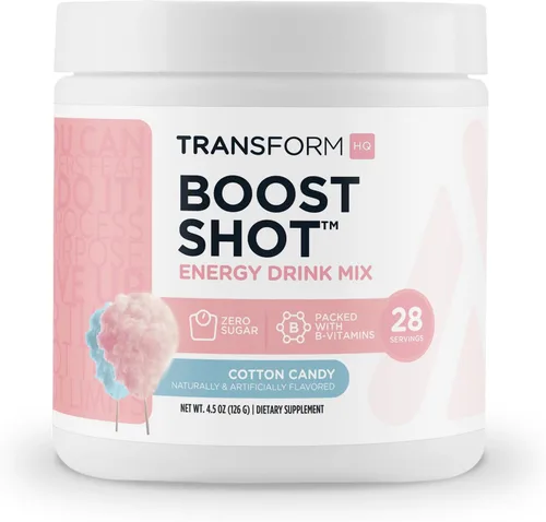 Miniatura 13 de TransformHQ Energy & Focus Powder (frambuesa azul) - Mezcla de bebida energética Boost Shot Clean - Sin azúcar - Sin OMG, sin gluten - 28 porciones