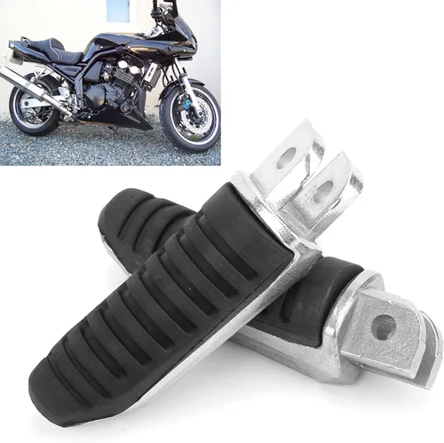Miniatura 5 de Reposapiés delantero para motocicleta, 1 par de clavijas de pie pedales para Yamaha FJR1300 FZ1 FZ400 FZ6 FZ6R