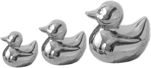 Miniatura 9 de Figuras de pato de cerámica dorada para decoración del hogar, esculturas y estatuas de animales Decoración de arte hecha a mano, mini pato