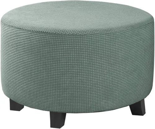 Miniatura 31 de H.VERSAILTEX Funda otomana rectangular de 29 a 34 pies para reposapiés, fundas protectoras para reposapiés, con tela jacquard elástica, gruesa