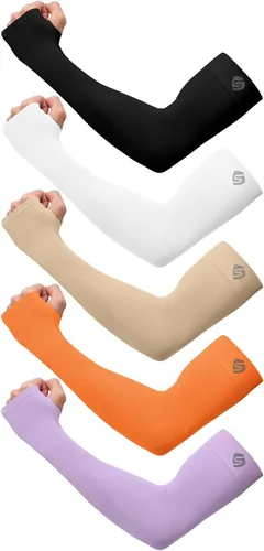 Miniatura 34 de Mangas para brazo, para hombres o mujeres. Para calentar o refrescar. Guantes de Compresión con factor de protección de los rayos ultravioleta UPF