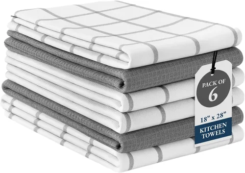 Miniatura 73 de LANE LINEN Juego de toallas de cocina y paños de cocina de algodón, paquete de 6 – Toalla de platos absorbente y de secado rápido, 45,7 cm x 71 cm