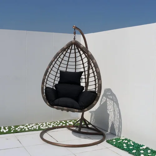 Miniatura 4 de Cojín para silla de huevo impermeable para exteriores/interiores, cojín grueso para colgar en la cesta colgante, cojín colgante para silla de huevo