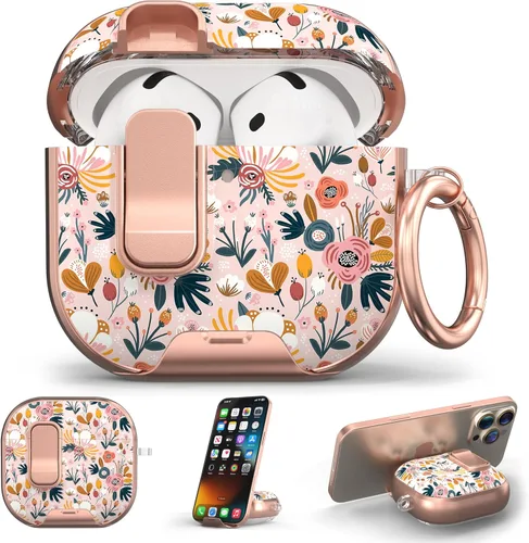 Miniatura 9 de Maxjoy Funda para AirPods 4, funda transparente para AirPod de 4ª generación, funda protectora suave y linda flor para AirPod 4 para mujeres