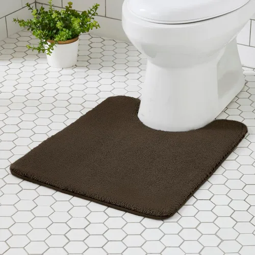 Miniatura 19 de MINIDEAR - Alfombras de baño 24x17 beige - Tapete de baño de espuma elástica gruesa, ultra suave y pachona, antideslizante, de secado rápido