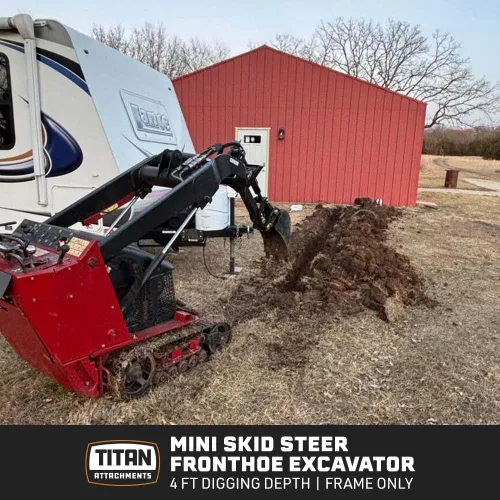 Miniatura 2 de Titan Attachments Mini minicargadora Fronthoe - Accesorio para excavadora de retroexcavadora, sistema de montaje rápido para Toro Dingo, Ditch