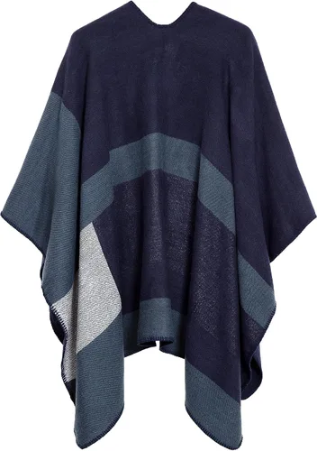 Miniatura 102 de Urban CoCo Poncho de colores para mujer, chal con frente abierto, color en bloques
