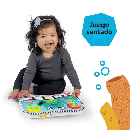 Miniatura 4 de Baby Einstein Ocean Explorers Neptune's Kick & Explore - Almohadilla musical para patadas y juguete para cuna, tapete para el tiempo boca abajo