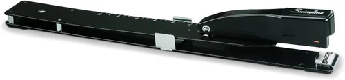 Miniatura 5 de Swingline engrapadora de brazo largo con regla y guía de papel de bloqueo ajustable integrada, negro (S7034121P)
