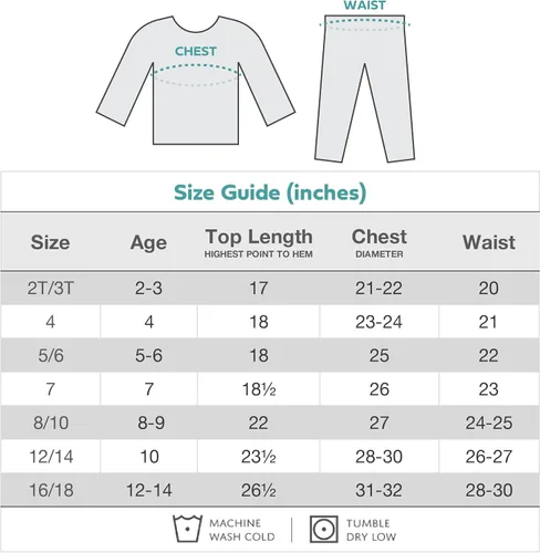Miniatura 5 de Andrew Scott Conjunto de ropa interior de algodón elástico para niños, 3 camisetas de manga larga + 3 pantalones largos, 6 piezas