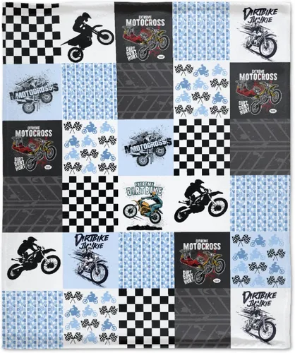 Manta de motocross para motocross – Forro polar de franela súper suave, microfibra ligera y acogedora para sofá, bebé, 50 x 40 pulgadas Motocicleta