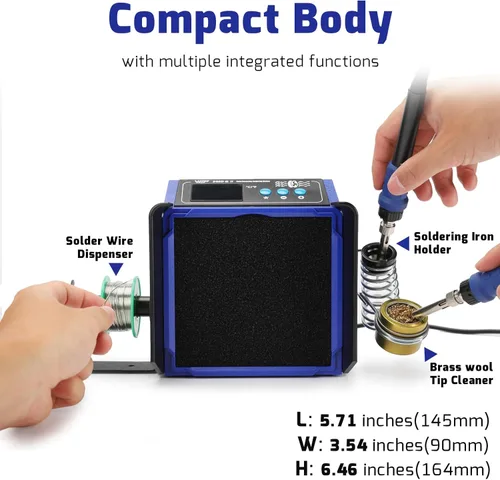 Miniatura 3 de WEP 948DQ-II - Extractor de humo de doble filtro, estación de soldador 2 en 1, ventilador de soldadura con control PID, ℉/℃, modo de suspensión