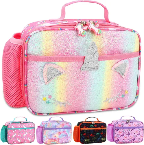 Miniatura 13 de RHCPFOVR Lonchera para niños – Lonchera aislada para niños y niñas, bolsa de almuerzo lavable y lonchera reutilizable para niños pequeños a prueba