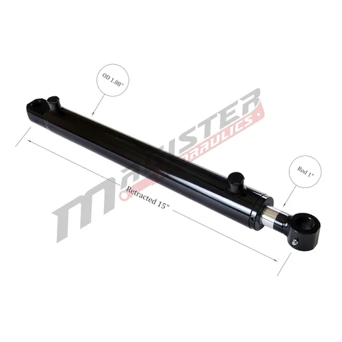 Miniatura 7 de Cilindro Hidráulico de Doble Acción - Cilindro Hidráulico Universal Tang Diámetro de 1.5", Carrera de 6 pulgadas Estilo Tang (1.5x6)